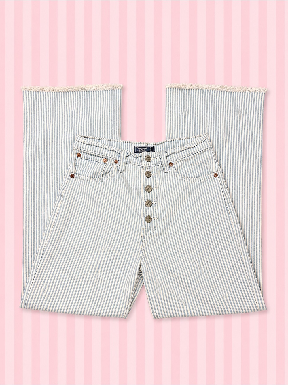 Abercrombie & Fitch Blue Stripe Y2K Jeans 💙🩵